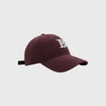 thumbnail image 4 of Riforla B Letter Embroidery Baseball Cap Unisex Korean Fashion and Versatile Cap Hats for Woman Red, 4 of 4