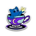 thumbnail image 1 of Moon Cat In A Cup Sticker -Rose Khan Designs, Vinyl Sticker, 1 of 3