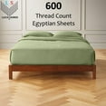 thumbnail image 2 of 21-INCH EXTRA DEEP POCKETS -Alaskan King Egyptian 600-TC Cotton 6-PC Sheet Set with 1 Fitted Sheet, 1 Oversized Flat Sheet 4 Pillowcases - Sage, 2 of 7