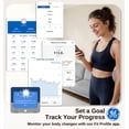 thumbnail image 6 of GE Smart Digital Bathroom Scale – 14-in-1 Body Composition Analyzer, Measures Body Weight, Body Fat & BMI, High-Precision Bluetooth Health Monitor with App, 400 lb Capacity, 11 Inch, 6 of 7