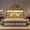 Beige, variant on Bolvdo Queen Platform Bed Frame with Headboard, 4 Storage Drawers & USB Charging Station, LED Lights & Metal Support, Vintage Brown