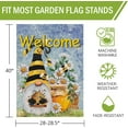 thumbnail image 2 of Welcome Spring Honey Bumble Bee Gnome House Flag, Summer Yard Home Decorative Outdoor Decoration, Daisy Flower Burlap Lawn Outside Large Decor Double Sided 28x40, 2 of 6