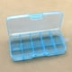 thumbnail image 2 of 10 Grids Clear Plastic Organizer Jewelry Storage Box with Removable Grid Compartment Container for Beads Earrings New Yellow, 2 of 3
