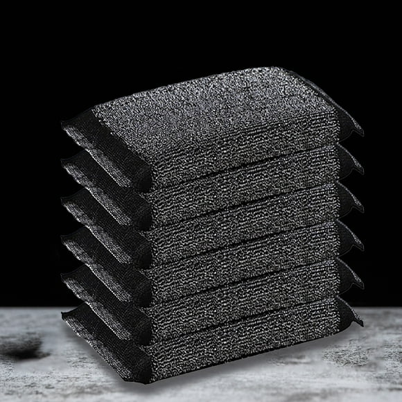 Clearance!! 6/12PCS Stainless Scrubbing Sponges Non Scratch Kitchen Cleaning Scrub Sponge Dish Scouring Scrubbers For Dishes Pots Pans Sink Faucet(Black 5.12x3.35x0.8in)