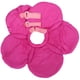 thumbnail image 3 of Collar de recuperación para mascotas con diseño floral morado y mediano, soporte suave ajustable para el cuello, 3 of 8