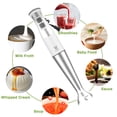thumbnail image 5 of Immersion Hand Blender, UTALENT 3-in-1 8-Speed Stick Blender with Milk Frother, Egg Whisk for Smoothies, Coffee Milk Foam, Puree Baby Food, Sauces and Soups - White, 5 of 5