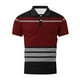 thumbnail image 5 of Blusa y camisa de manga corta con cuello vuelto para hombre, blusa deportiva informal con botones y estampado de rayas, blusa de manga corta con cuello vuelto para hombre, blusa de poliéster para homb, 5 of 5