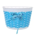 thumbnail image 1 of Preciosa cesta de bicicleta de exterior de punto con lazo delantero para niña - Talla S (azul), 1 of 5