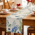 thumbnail image 5 of Spring Botanical Table Runner 70 Inches, Watercolor Floral Leaves Butterflies Beige Bed Runner Dresser Scarves Tabletop for Indoor Outdoor Parties/Ceremony/Banquet, 13" x 70", 5 of 9