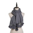 thumbnail image 5 of Duoif Womens Winter Scarves, Solid Color Imitation Single Color Hanging Fashion Scarf Versatile and Warm Scarf for Women Grey, 5 of 7