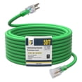 thumbnail image 1 of Cable de extensión EP 15 m, 12/3, SJTW, 15 A, 125 V, impermeable, verde, 1 of 7