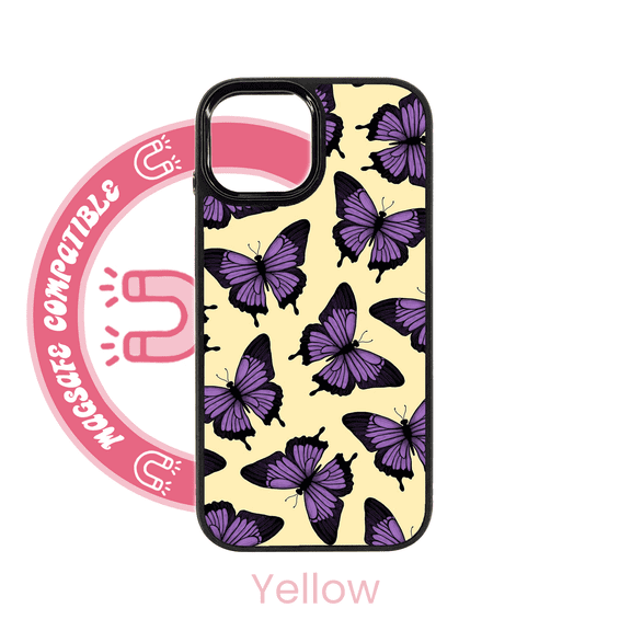 abbyrose Purple Butterflies MagSafe iPhone Case for iPhone 16 Pro Max