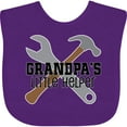thumbnail image 3 of Inktastic Grandpa Little Helper Boys Baby Bib, 3 of 4