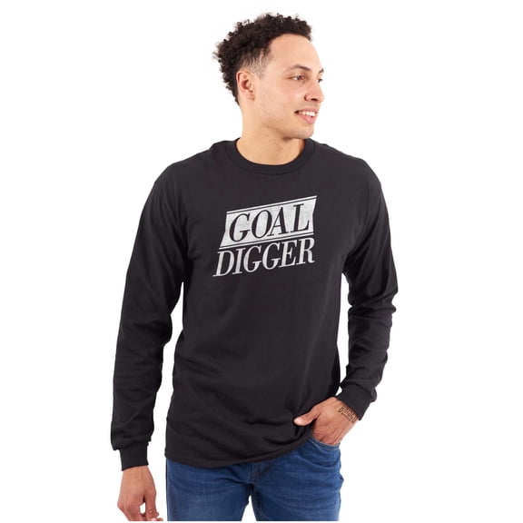 Goal Digger Overachiever Funny Plus Size Long Sleeve Graphic Tee Shirt Brisco Brands 2X