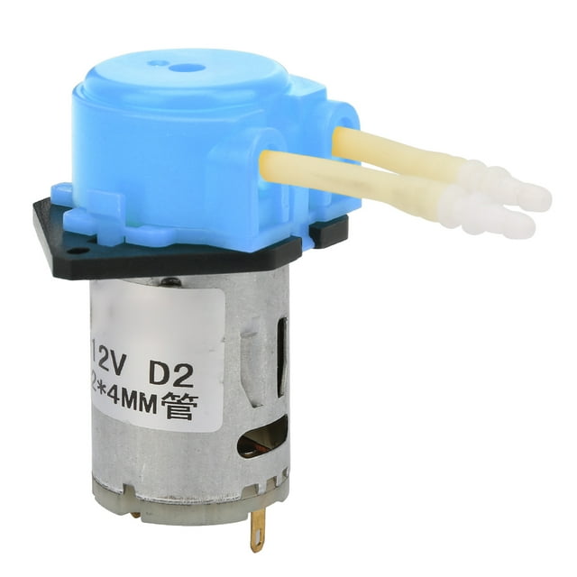 DC12V Blue Micro Water Liquid Peristaltic Pump For Aquarium Lab Analytical 2*4mm