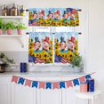 thumbnail image 6 of Independence Day Kitchen Curtains Valances 3 Piece Set, U.S. Flag Themed Farm Pig Rustic Farmhouse Sunflowers Rod Pocket Tier Curtain and Valance Drapes for Small Window 36 Inch Length for Bedroom, 6 of 9