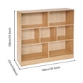 thumbnail image 2 of Bookcase, Wooden Bookshelf with 7 Compartments, 3-Tier Freestanding Display Storage Shelves, Cabinet Rack Organizer, DIY Book Case for Living Room, Bedroom, Home Office 39.37*9.06*39.37in, 2 of 25