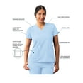thumbnail image 3 of Adar Addition Scrubs For Women - Modern V-Neck Scrub Top, 3 of 7