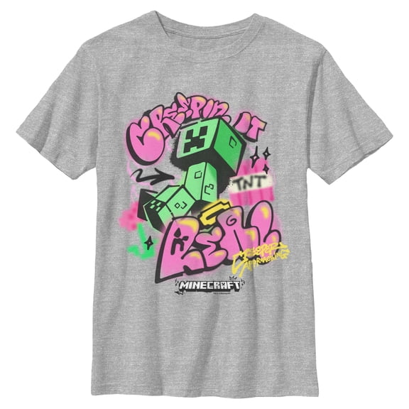 Boys Minecraft Creepin It Real T Shirt