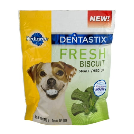 Pedigree DentaStix Fresh Biscuit Small/Medium Treats For Dogs, 1.0 LB