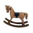thumbnail image 3 of Fancyes Horse Figurine with Rocking Ornament of Wooden Crafts in Wood, Animal Sculpture, Decorative Statue for Decoration of Rooms in Brown, 3 of 8