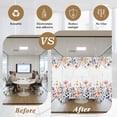 thumbnail image 5 of Spring Floral Window Privacy Film, Elegant Flowers Farmhouse Botanical Static Cling UV Sun Blocking Heat Control Window Tint Day and Night, Non-Adhesive One Way Windows Privacy Cover 23.6''x59'', 5 of 7