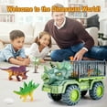 thumbnail image 5 of AOKESI Dinosaur Truck Toys for Kids, Triceratops Transport Car Carrier Truck with 3 Dinosaur Toys, 1 Egg and 1 Tree, Pull Back Dino Car Playset Toys for Kids Boys Grils 3-7, 5 of 6
