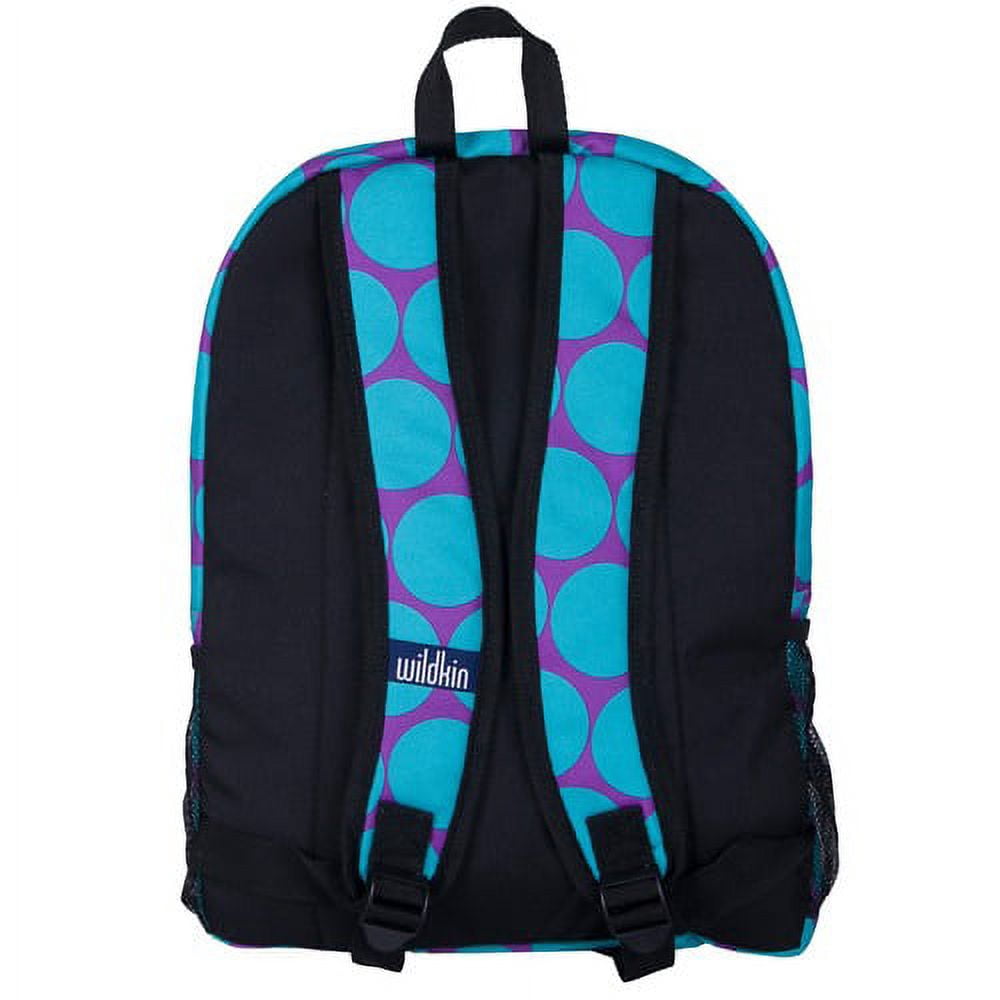 Wildkin Kids 16 Inch Backpack for Boys and Girls, Features Padded Back & Adjustable Straps (Big Dot Aqua)