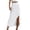 White, variant on Long Skirts for Women Summer Ribbed Slim Black Tight Side Slit Button Down Skirts for Women Beige,S