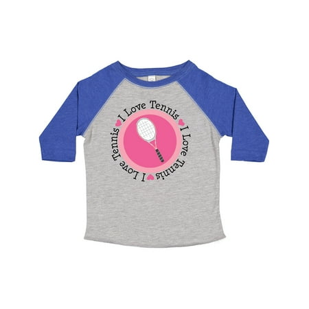 

Inktastic I Love Tennis Pink Gift Toddler Toddler Girl T-Shirt