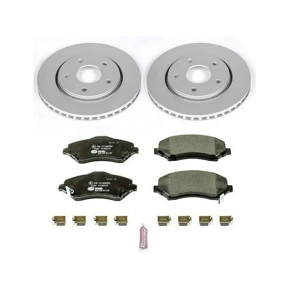 Front Brake Pad and Rotor Kit - Compatible with 2008 - 2016 Chrysler Town & Country 2009 2010 2011 2012 2013 2014 2015