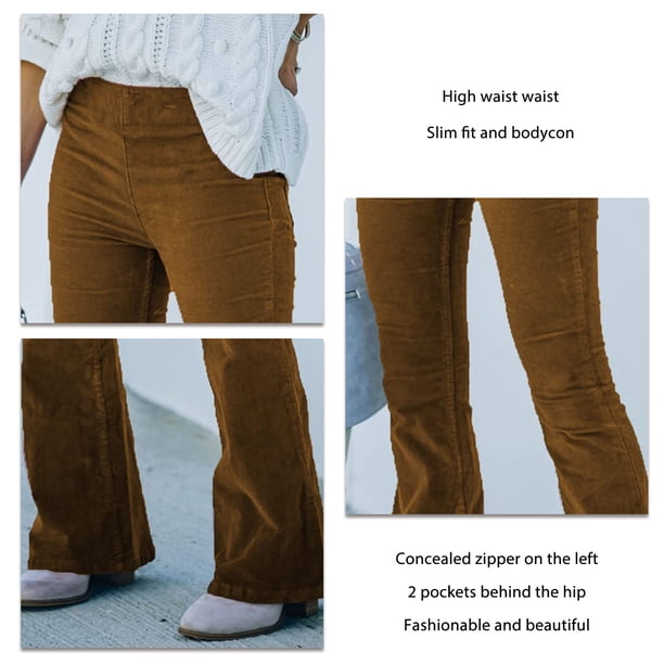 Pantalones Ajustados Para Mujer, Pantalones De Mujer De Moda De Color Puro Para Invierno Para Dama
