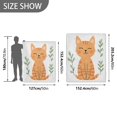 thumbnail image 4 of 50x60 inch Crystal Fleece & Arctic Fleece Blanket Soft Bed Throws for Home or Camping Orange Tabby Cat, 4 of 7