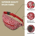 thumbnail image 5 of Fanny Pack Red Christmas HO Pattern Waist Pack Bag,Running Cross Bag,Waterproof Large Fanny Packs for Women Men for Travel Running Hiking Cycling, 5 of 6