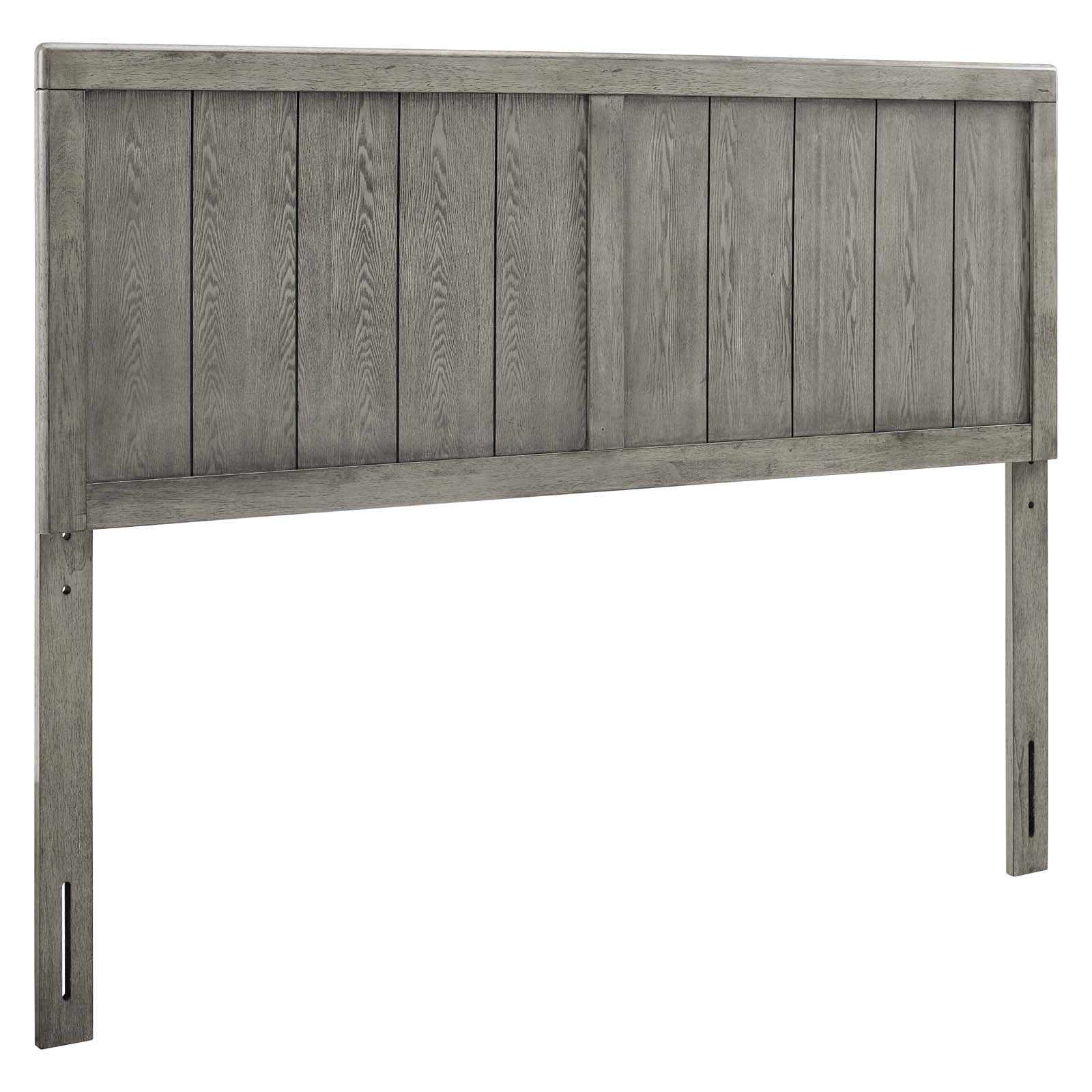 Modway Robbie Queen Modern Rubberwood and MDF Headboard in Gray