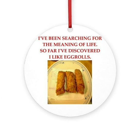 CafePress - Egg Roll -  Round Wood Ornament 4"