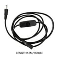 thumbnail image 4 of 5.5mmx2.1mm Power Extension Cable with Switches for LED Lighting Router Speaker, 4 of 7