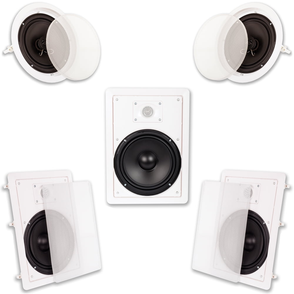 Acoustic Audio HT-85 in Wall in Ceiling 1500W 8 Home Theater 5 Speaker System 