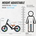 thumbnail image 3 of Bicicleta sin Pedales Ajustable SEREED para Niños 3.5 kg Negra, 3 of 9