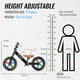 thumbnail image 3 of Bicicleta sin Pedales Ajustable SEREED para Niños 3.5 kg Negra, 3 of 9