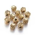 thumbnail image 2 of 20pc Tibetan Style European Beads Cadmium Free & Lead Free Paw Print Golden 11x11x8mm Hole: 5mm, 2 of 2