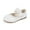 A06/White, variant on Meckior Girls Comfort Mary Jane Shoes, Flat Heel Wide A01White, 6.5