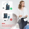 thumbnail image 6 of Bietrun 20W Voice Amplifier Wireless Microphone, Rechargeable Bluetooth Voice Amplifier for Teachers, 6H Working Time, Portable Megaphone Speaker Headset System for Teaching, Coach, Instructor, 6 of 9