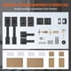 thumbnail image 4 of Juego de manijas de puerta dobles VEVOR negro mate arqueadas con cerradura, 4 of 9