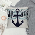 thumbnail image 2 of HENGT  Set of  Sea Theme Pillow Covers Nautical &amp; Ocean Style Anchor Rectangular/Waist Cushion Covers Beach Seas The Day Summer Decorative Lumbar Pillowcase, 2 of 5