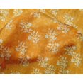 thumbnail image 4 of oneOone Silk Tabby Fabric Leaves & Floral Block Printed Fabric 1 Yard 42 Inch Wide, 4 of 4