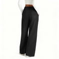 thumbnail image 4 of Elastic Waist Jeans for Women, Comdrip Women's High Waisted Straight Jeans Trendy Drawstring Tie Elastic Waist Stretchy Denim Pants Womens Stretch Jeans Black L, 4 of 8