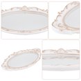 thumbnail image 5 of Bandeja ovalada con espejo decorativo, estilo francés, organizador de maquillaje y joyas, bandeja para servir, 5 of 5