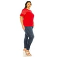 thumbnail image 5 of Women's Plus Size Classic Solid Top with Lace Accent - Casual and Elegant, 5 of 6