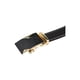thumbnail image 2 of Cinturón de vestir de cuero con hebilla automática para hombres Inspire Chic, diseño geométrico dorado 53 1/8-55 7/8, 2 of 6